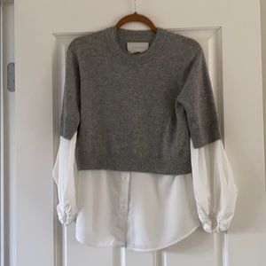 Brochu walker grey sweater and blouse